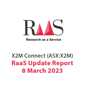 RaaS has released an update report on X2M Connect following its March activity report